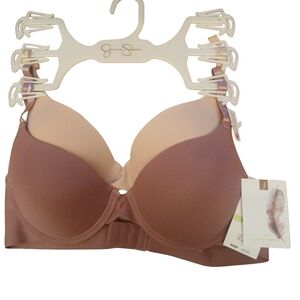 Jessica Simpson 2 pack push up bras Mauve and Cream NWT